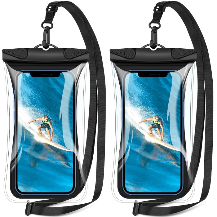 Vuwwey Waterproof Phone Pouch, [Built-in Pocket] Floating IPX8 Waterproof  Phone Case with Adjustable Lanyard, Underwater